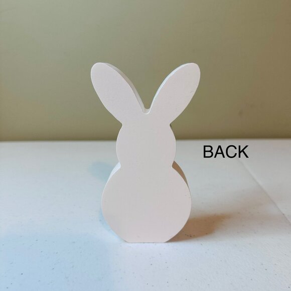 Buffalo Plaid Easter Bunny Decoration Springtime Tiered Tray Spring Decoration - Picture 3 of 7